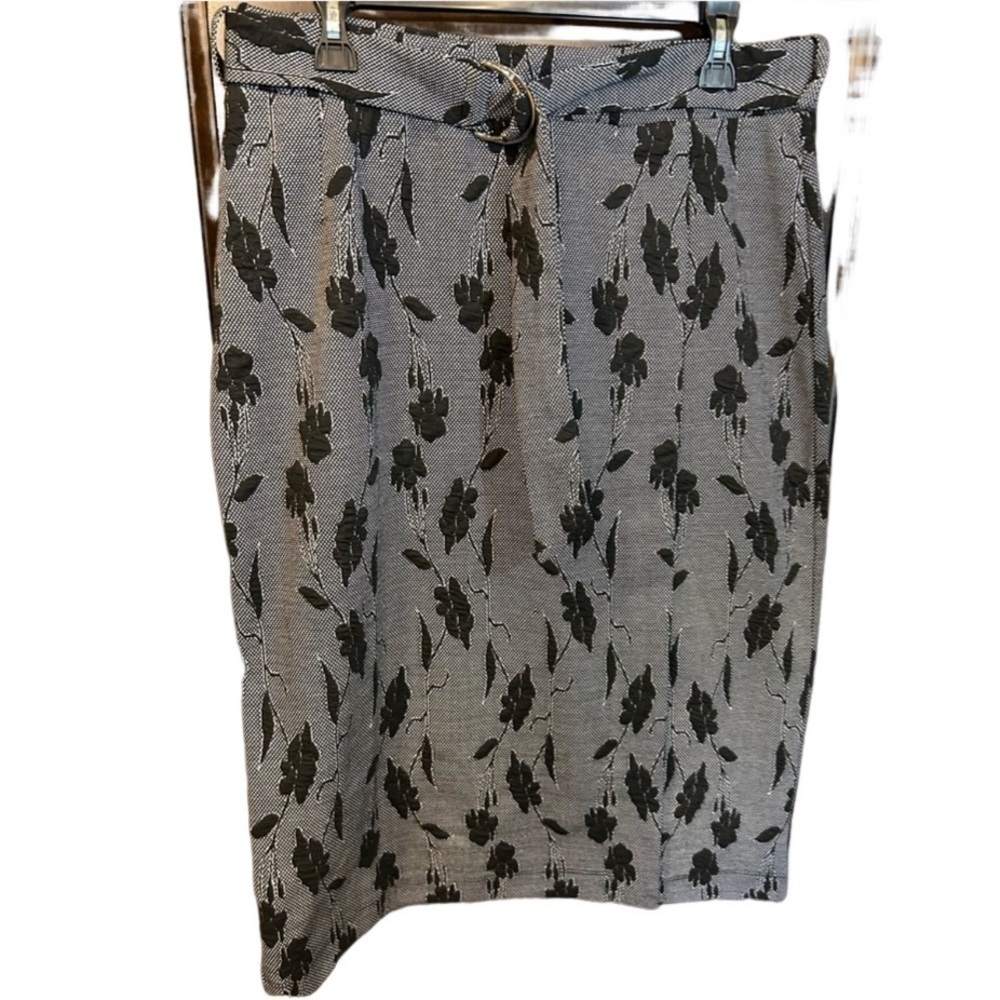 Chances R black midi pencil skirt XL